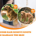 Grooming Brush for Dog & Cat, 2 in 1 Dog Pin Brush and Bristle Soft Brush, Dogs Comb and Brush for Cleaning Loose Fur & Dirt, Msuitable for Long and...