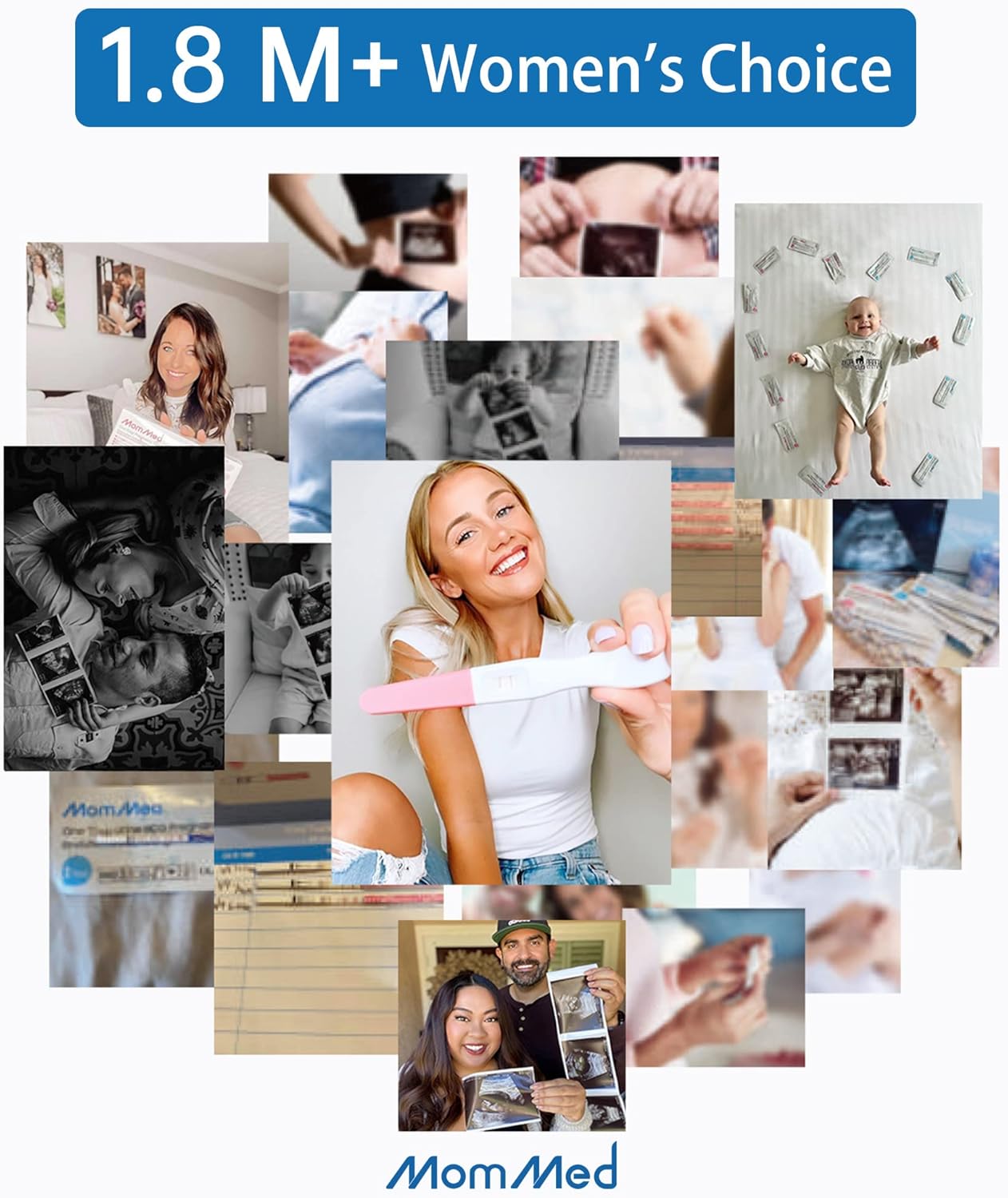 MomMed Pregnancy Tests, 20 x Pregnancy Test Strips (25mIU) with 20pcs Deep Urine Cups, Reliable and Quick Early Detection of Pregnancy, Early Pregnancy...