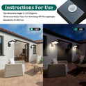 OKELI Outdoor Wall Lights with Sensor, Wall Lights Outdoor, Waterproof IP65, 360° Rotation Outside/Indoor,Warm White 3000K