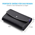 BUG HULL 7-Day German Pill Box – PU Leather Travel Tablet Organizer with 3 Daily Compartments