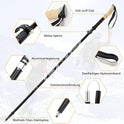 FRECOO Nordic walking poles, trekking poles made of 7075 aluminium, adjustable from 110-130 cm, with 5 pairs of rubber buffers, telescopic hiking poles for...