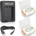 NP-BX1 Newmowa Battery (2-Pack) and Dual USB Charger Set for NP-BX1, NP-BX1/M8 and DSC-RX100, DSC-RX100 II, DSC-RX100M II, DSC-RX100 III, DSC-RX100 V,...
