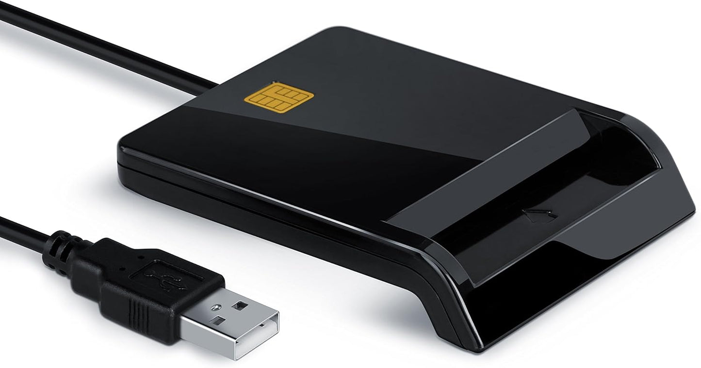 CSL - USB external smart card reader - Plug and Play - Power status LED - USB bus powered - HBCI Capable - Windows 11 compatible – black – high speed –...