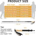 FRECOO Nordic walking poles, trekking poles made of 7075 aluminium, adjustable from 110-130 cm, with 5 pairs of rubber buffers, telescopic hiking poles for...
