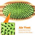 Grooming Brush for Dog & Cat, 2 in 1 Dog Pin Brush and Bristle Soft Brush, Dogs Comb and Brush for Cleaning Loose Fur & Dirt, Msuitable for Long and...
