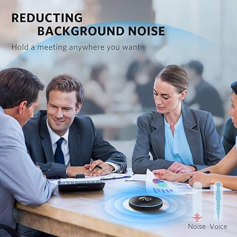 EMEET Bluetooth Speakerphone M2 Black Conference Speaker for 5-8 People