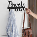 Fasmov Wall-Mounted 4 Hook Wall Towel Rack Originality Clothing Hooks, Towel Holde for Kitchen Storage Organizer Rack, Bathroom Towels, Robes, Clothing