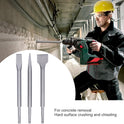 Chisel Set, Abrasion Resistant Carbon Steel Scaling Chisel, Flat Chisel, Flat Hammer Drill Bits, Concrete Removal Chisel for Concrete (SDS PLUS (round handle))