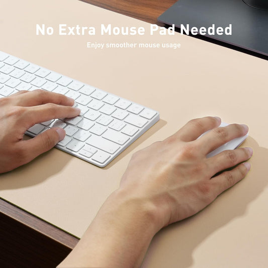 Aothia Non-Slip Waterproof PU Leather Desk Pad Protector for Mouse, Writing Desk, Office, Home, Laptop Blotter