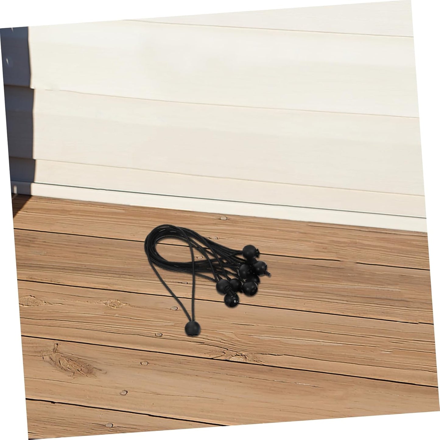 Yardwe 10pcs Elastic Bungee Ball Ropes Outdoor Umbrella Fixing Belt Tarp Fasteners Heavy Duty Tent Strap Canopy Umbrella Tie Down