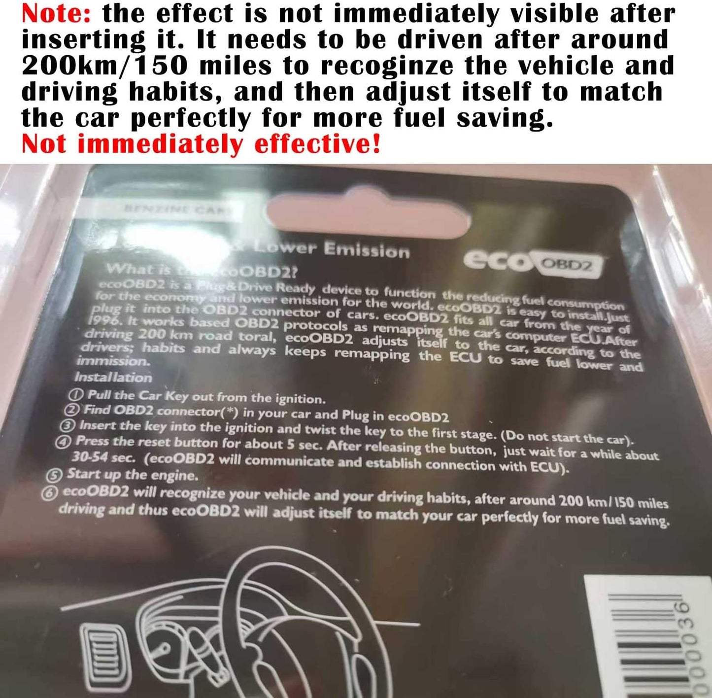 Car Fuel Saver, Eco Tuning Box Chip for Petrol Car Gas Saving, Saves About 15% Fuel (1pc)