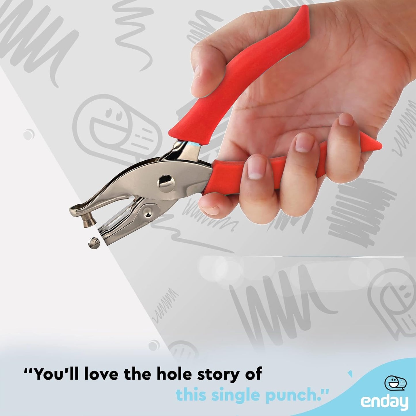 Emraw Premium Single Hole Paper Punch Cushion Grip Heavy Duty Hole Puncher for Greeting Cards Scrapbook Notebook Puncher Craft Paper Hand Tool - Assorted...