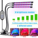 MoKasi LED Grow Light for Indoor Plant - 60W Tri Head Red Blue Spectrum Clip On Desk Growing Lamp with 6 Dimmable Levels Auto Timer Perfect for House Garden...