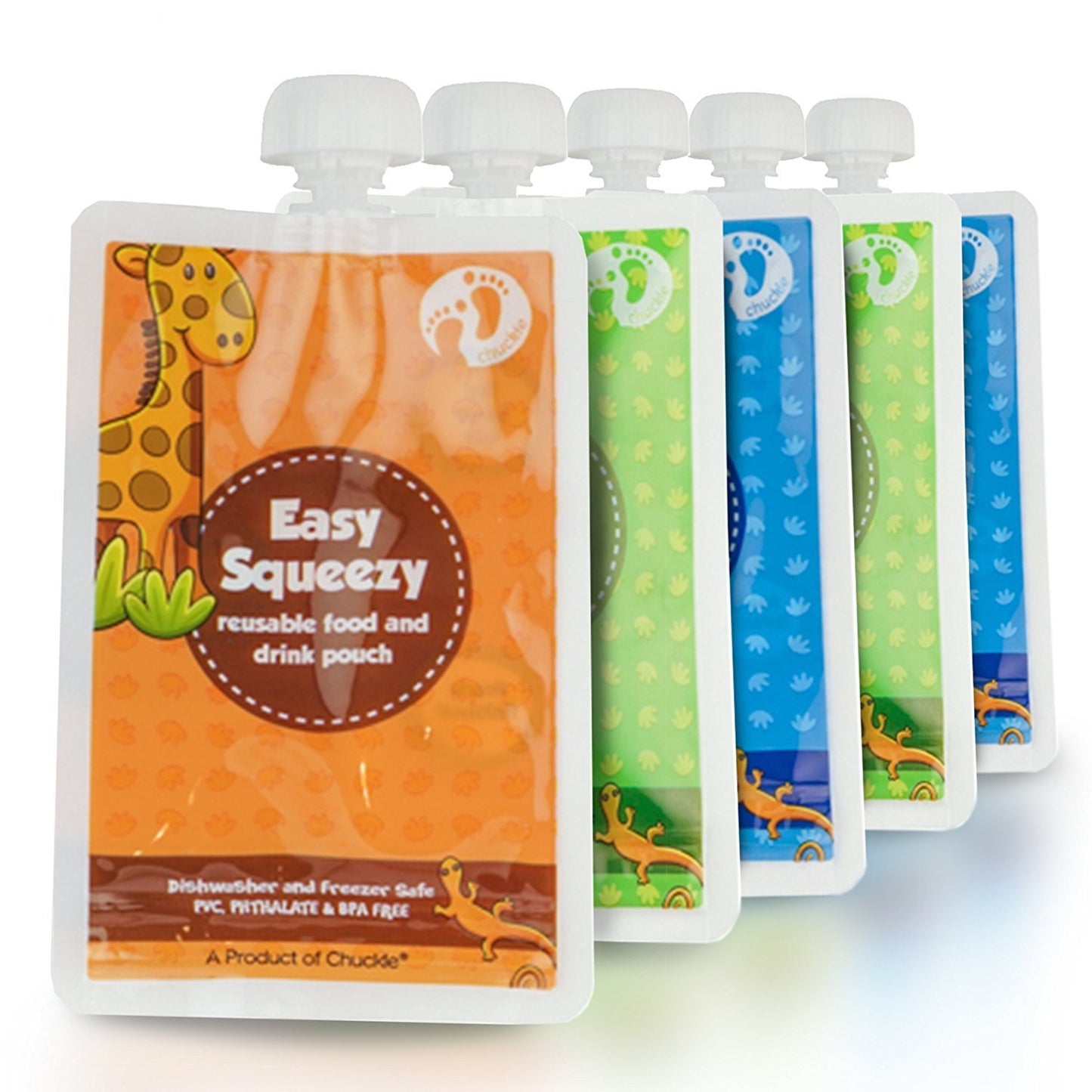 pack of 10 pcs Reusable Baby Food Pouches – BPA Free & Easy to Clean