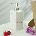 Resin Manual Soap Dispenser - GENDLTHIJ Fashion Resin Marble Soap Bottle Lightweight Bathroom Soap Dispenser for Countertop - Not Easy to Break