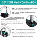 ZHEGE Padlock, Combination Lock 4 Digits, Outdoor Padlock Weatherproof for Gym Locker, Garden Fence Gate (Black)