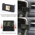 UYYE Mini Digital Car Clock Sticky Electronic Car Clock, Accessories with Clear LCD Screen Self-Adhesive Stand Digital Clock for Car Truck Dashboard Home..pack of 10