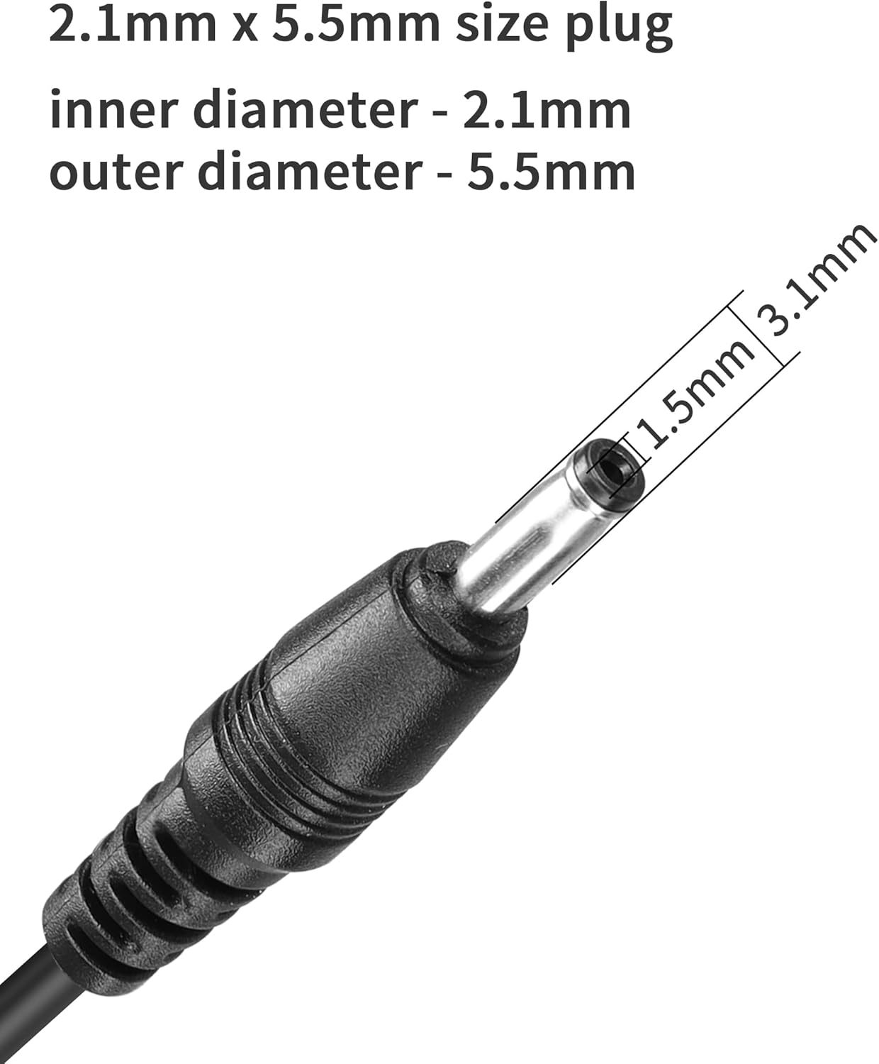 YACSEJAO DC Y Splitter Cable 2PCS 12V DC 3.5mm x 1.35mm 1 Female to 2 Male Adapter Cord for CCTV Security Camera, DVR, HDVD, LED Strip Light(1FT/30CM)