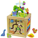 Fajiabao Wooden Activity Cube Dinosaur Toy – Montessori Learning Cube for Toddlers