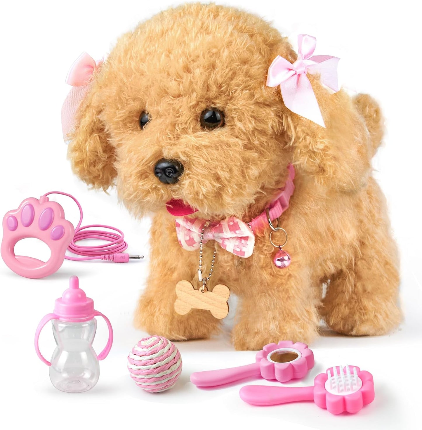 Stimmungs Interactive Pet Dog with Function for Children, Toy Plush Toy Dog with Walking, Barking, Tail Wagging, Electronic Pet Dog for Toddlers, Girls, Boys