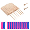 40/40 pcs Double-Sided Nail Buffer & Orange Wood Cuticle Sticks – Manicure & Pedicure Tools