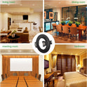 Tofisr LED Recessed Ceiling Light Mounting Frame Round Black Spotlight Fittings incl. GU10 Socket, Cut-Out Hole Size:55mm-70mm, Downlight Frame for LED and...