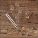 Pangyoo PYouo-Big Test Tubes, 15 Pieces Long Test Tubes, 55ml 22 * 220mm, with Cork Lids Glass Jars Glass Vials Small Glass Bottles, for DIY Craft Accessory