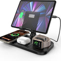 Wireless Charger 4 in 1 for Apple Charging Station for iPhone 17 Pro Max/16/15 Series, AirPods Pro 2, iPad Stand, Watch Charger for iWatch Series 10/9/8,...