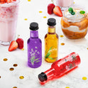 DAJAVE 50 Pack Mini Liquor Bottles, 1.7 fl oz Plastic Spirit Bottle with Black Screw Cap, Liquid Funnel for Easy Pouring, Filling, Miniature Bottles for...