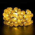 Solar String Lights, KEEDA 30 LED Crystal Ball Globe Fairy Patio Lights for Outdoor Garden (Warm White)