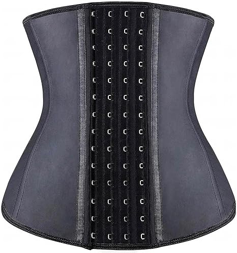 YIANNA Waist Trainer for Women Latex Underbust Waist Corsets Cincher Hourglass Body Shaper 4 Hooks