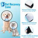 Supet Dog Cone Collar Adjustable After Surgery, Comfortable Pet Recovery Collar & Cone for Large Medium Small Dogs, Elizabethan Dog Neck Collar Plastic...
