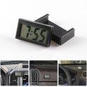 UYYE Mini Digital Car Clock Sticky Electronic Car Clock, Accessories with Clear LCD Screen Self-Adhesive Stand Digital Clock for Car Truck Dashboard Home..pack of 10