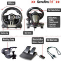 Serafim R1+ Racing Wheel - Gaming Steering Wheel with Responsive Pedal - Compatible with XBOX ONE, PS4, PS3, Switch, PC, iOS, Android - Xbox One Steering...