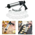 Multifunctional Cookie Maker Press Kit – Stainless Steel Cookie Press with 7 Icing Nozzles & 13 Discs