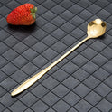 pack of 4 Long Handle Stainless Steel Dessert Spoon – Small Scoop