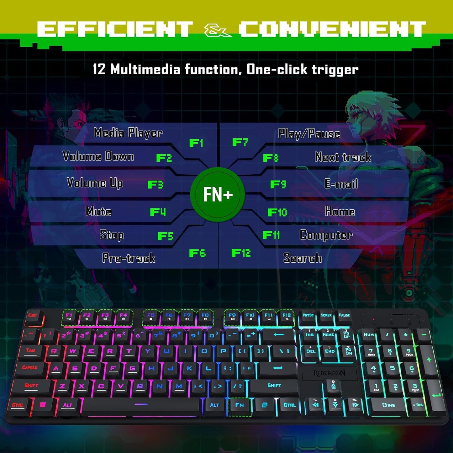 CHIROPTER MK10 GAMING RGB KEYBOARD,RGB Backlit Gaming Keyboard