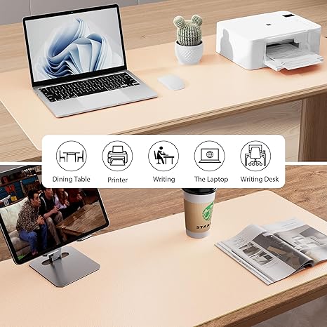 Aothia Non-Slip Waterproof PU Leather Desk Pad Protector for Mouse, Writing Desk, Office, Home, Laptop Blotter
