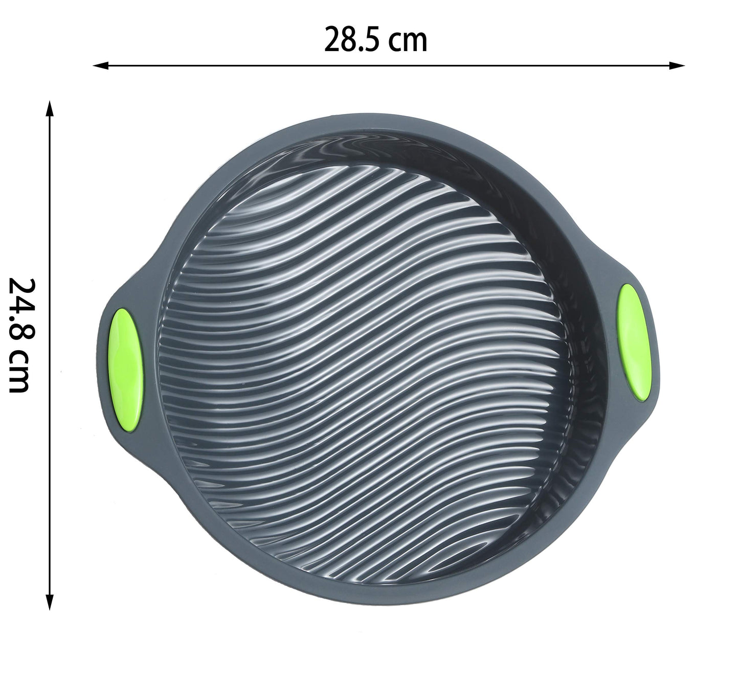 Nonstick Silicone Round Cake Pan 2 Pack, 9-Inch Food Grade Silicone Baking Pans, Oven-Microwave-Dishwasher Safe Silicone Bakeware Cake Molds
