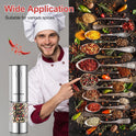 Advanfam Upgraded Larger Capacity Electric Salt and Pepper Grinder Stainless Steel Pepper Grinder with LED Light, Rechargeable Automatic Salt Pepper Mill...