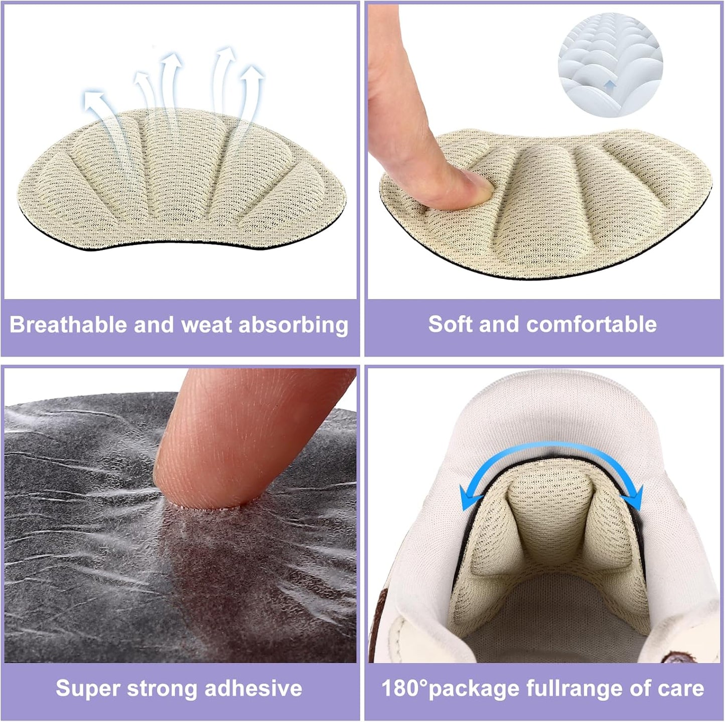 10 Pairs of Heel Protectors for Shoes, Heel Saver for Shoes, Self Adhesive Heel Pads for Men Women, Heel Protector for Sneakers High Heels, Sneakers Boots