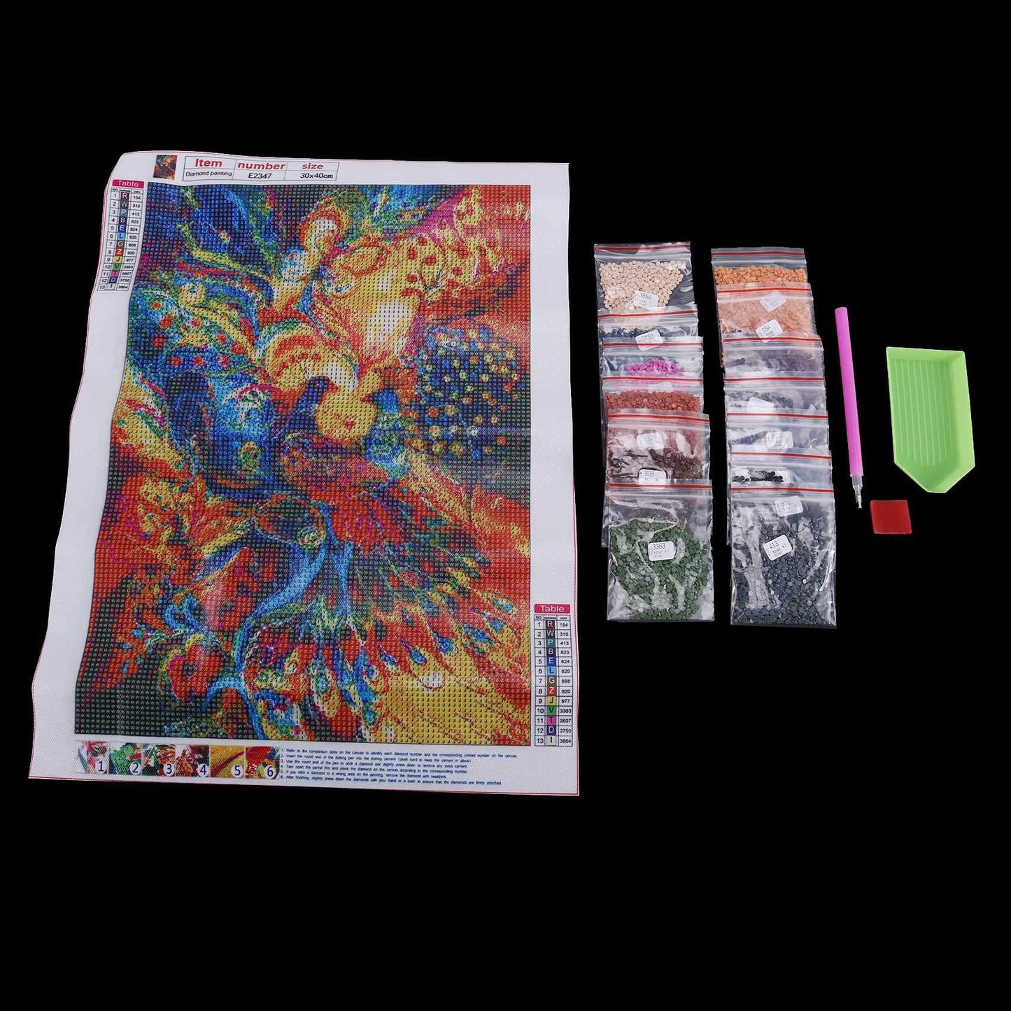 Henrty DIY Full Round Drill Embroidery Gift Home Decor Gift