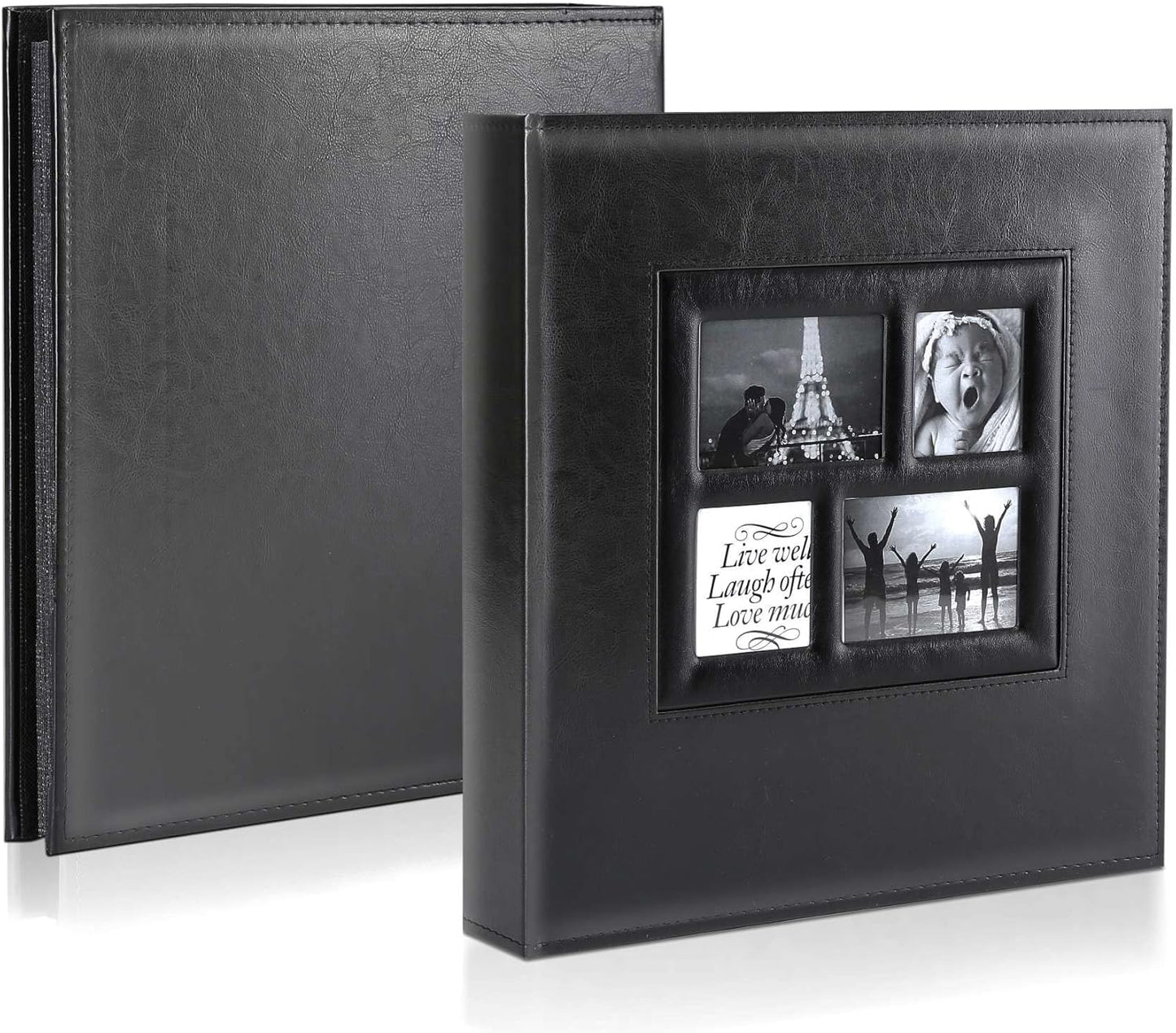 Ywlake Photo Album 4x6 500 Pockets Photo, Extra Large Capacity Family Wedding Picture Albums Holds 500 Horizontal and Vertical Photos Black