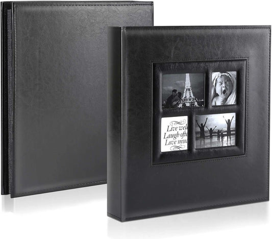 Ywlake Photo Album 4x6 500 Pockets Photo, Extra Large Capacity Family Wedding Picture Albums Holds 500 Horizontal and Vertical Photos Black