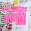Baroque Style Silicone Molds, Curlicues Scroll Lace Fondant Molds, Vintage Relief Flower Mould Filigree 3D Clay Mold for Gummy Sugar Cookie Pastry Chocolate...