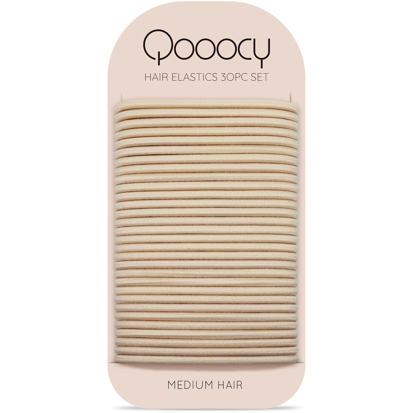 No Damage Elastic Hair Ties, 4mm Thick Rubber Bands for Women & Kids, Perfect for Ponytails, Braids & All Hair Types, 30 PCS, Blonde pack of 50