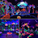 Eleganted  36W LED Black Light Spotlight, Improved 64 LED Black Light Lamp Tube with Plug, Switch and 150cm Cable, Lights 22x22ft for Halloween Party Stage Lighting