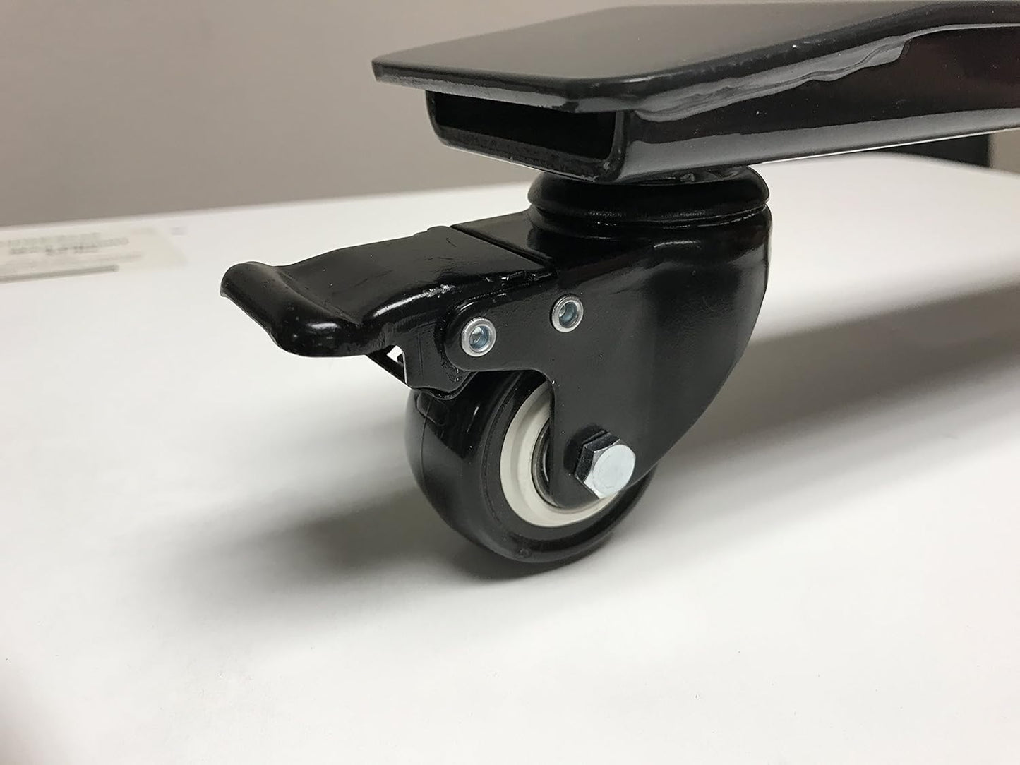 ApexDesk 2-Inch Heavy Duty Rubber Caster Wheels with Swiveling Threaded Stem and Stationary Locks, 440 lbs. Total Load Capacity, and Compatible with...