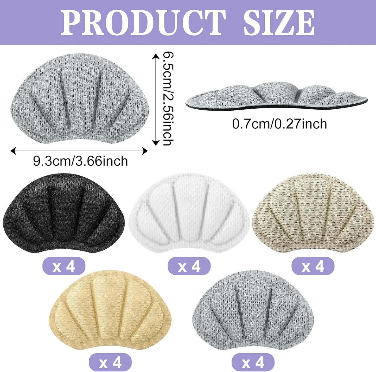 10 Pairs of Heel Protectors for Shoes, Heel Saver for Shoes, Self Adhesive Heel Pads for Men Women, Heel Protector for Sneakers High Heels, Sneakers Boots