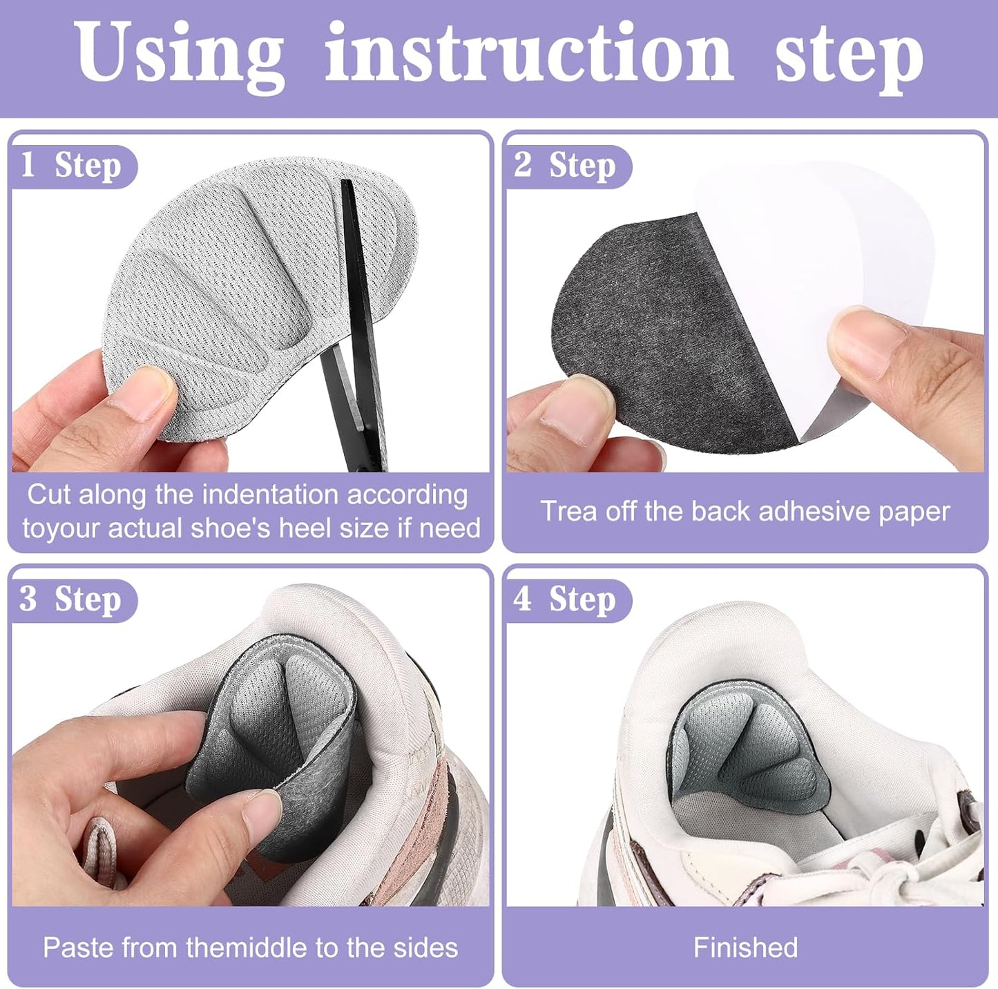 10 Pairs of Heel Protectors for Shoes, Heel Saver for Shoes, Self Adhesive Heel Pads for Men Women, Heel Protector for Sneakers High Heels, Sneakers Boots